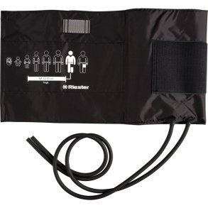 Manchet, Riester, 70x22cm, sort, l�r/stor voksen, med 2 slanger, � 42-50 cm *Denne vare tages ikke retur*