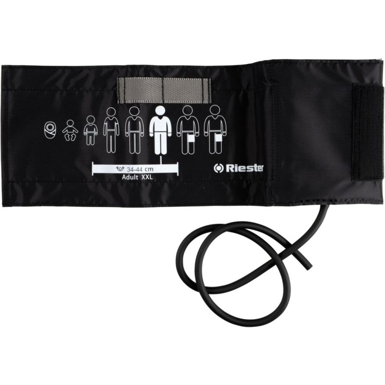 Manchet, Riester, 70x15cm, sort, med 1 slange, voksen � 34-44 cm