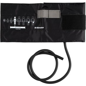 Manchet, Riester, sort, med 1 slange, barn/lille voksen, � 17-26 cm