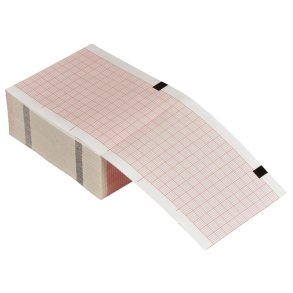 EKG papir, Cardiofax, Z-fold, 30m x 6,3cm, r�d *Denne vare tages ikke retur*