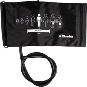 Manchet, Riester, Sanaphon, sort, voksen, 1 slange, med integreret bryststykke, � 24-32 cm *Denne vare tages ikke retur*