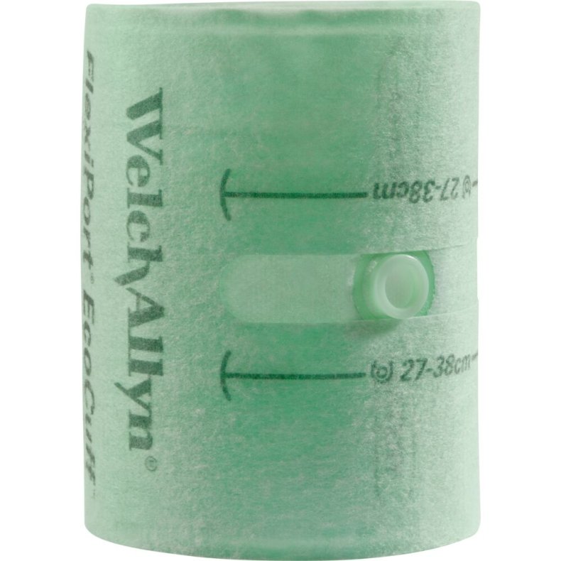 Manchet, Welch Allyn, ECOCUFF, 72,4x15,3cm, gr�n, �n-patients manchet, voksen, str 11, 27-38 cm *Denne vare tages ikke retur*