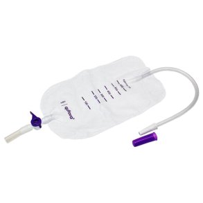 Urinpose, benpose, Qufora, 30cm, 600 ml, etkammer, DV/NRV, NW bagside, nattilkobling, singlepak