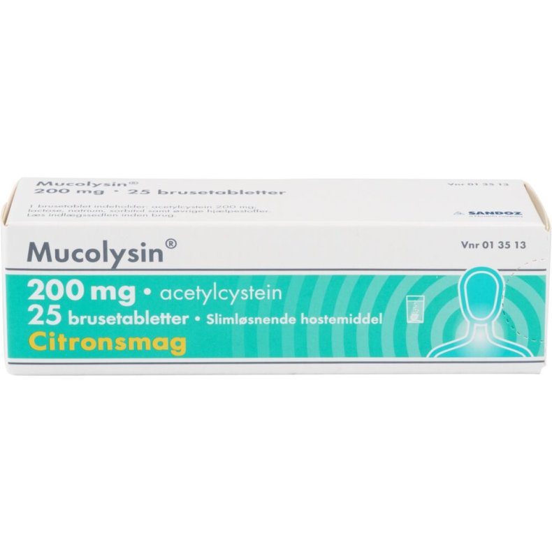 Brusetablet, Mucolysin, 200 mg *Denne vare tages ikke retur*
