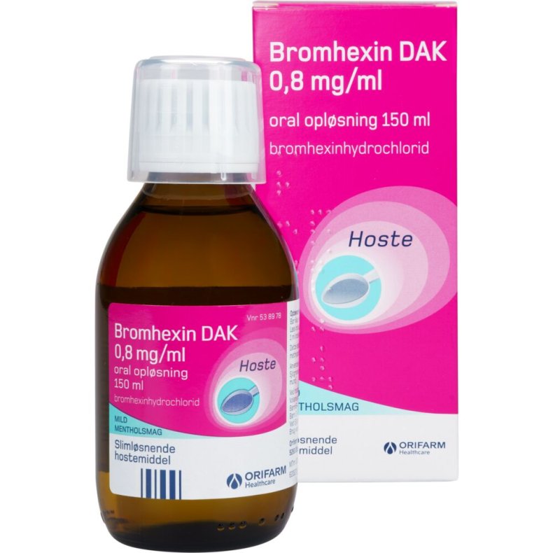 Mixtur, Bromhexin, 150 ml *Denne vare tages ikke retur*