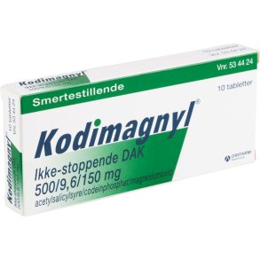 Tabletter, Kodimagnyl Ikke-stoppende DAK, smertestillende, 500 mg, max 1 pakke pr. kunde pr. dag *Denne vare tages ikke retur*