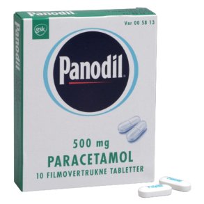 Tabletter, Panodil, smertestillende, 500 mg, max 1 pakke pr. kunde pr. dag.