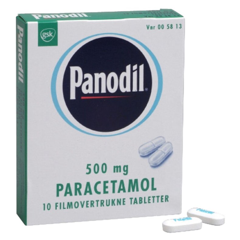 Tabletter, Panodil, smertestillende, 500 mg, max 1 pakke pr. kunde pr. dag.