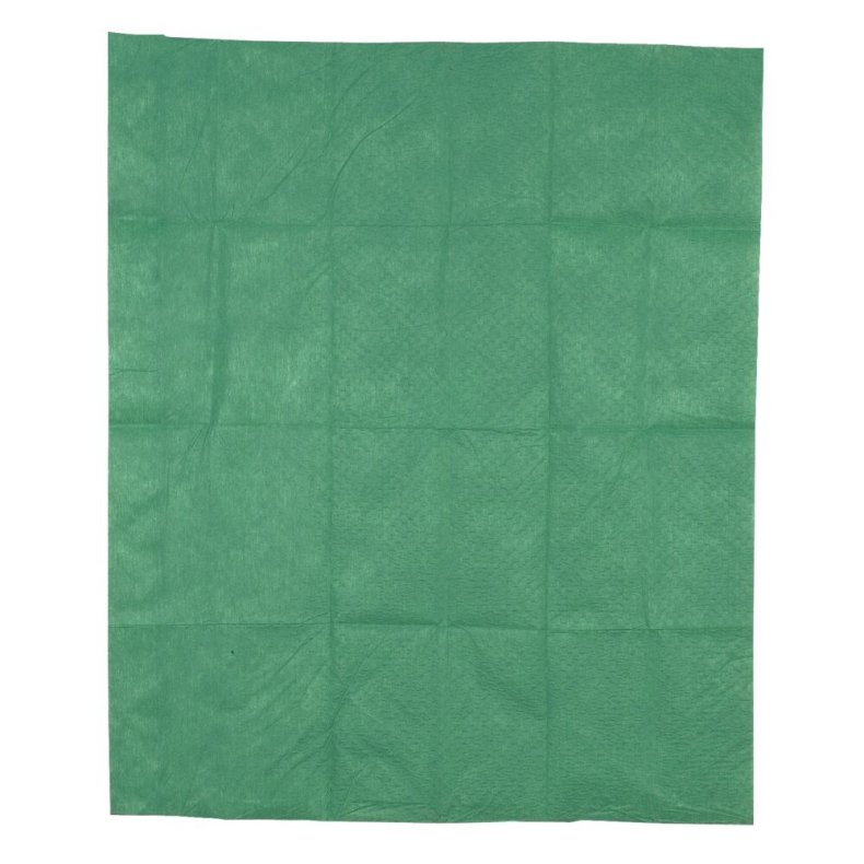 Afd�kningsstykke, Barrier, 3-lags, 90x75cm, gr�n, med kl�b, steril, engangs *Denne vare tages ikke retur*