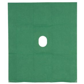 Hulstykke, Barrier, 2-lags, 60x50cm, gr�n, med kl�b, med hul 6x8cm, steril, engangs *Denne vare tages ikke retur*