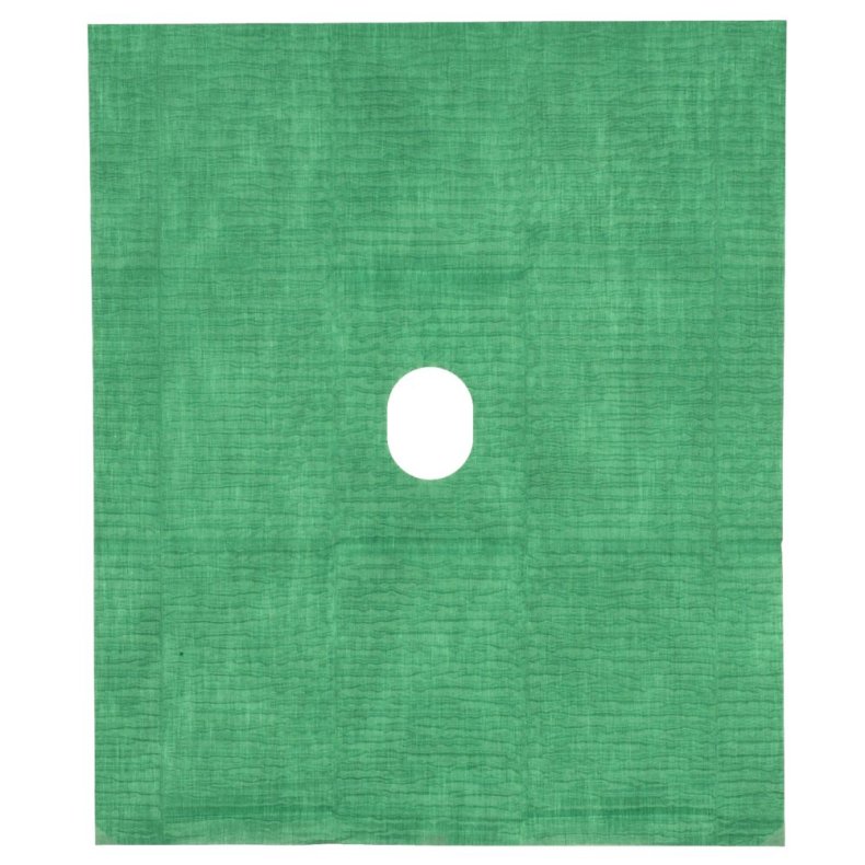 Hulstykke, Barrier, 2-lags, 60x50cm, gr�n, uden kl�b, med hul 6x8cm, steril, engangs *Denne vare tages ikke retur*