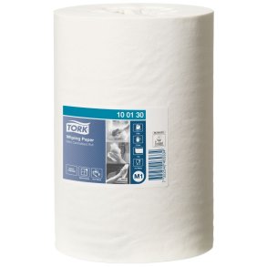 H�ndkl�derulle, Tork M1 Standard, 1-lags, Mini, 120m x 21,5cm, �14cm, hvid, blandingsfibre, uden hylse