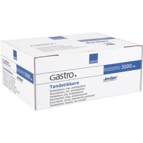 Tandstikker, ABENA Gastro, 5cm, tr�, enkeltpakket i plastik, trekantede