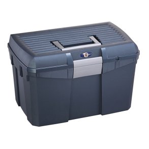 Plastikkasse, ABENA, 27 l, bl�, stor, med l�g og afl�sningsmulighed, indsats 240083 passer til
