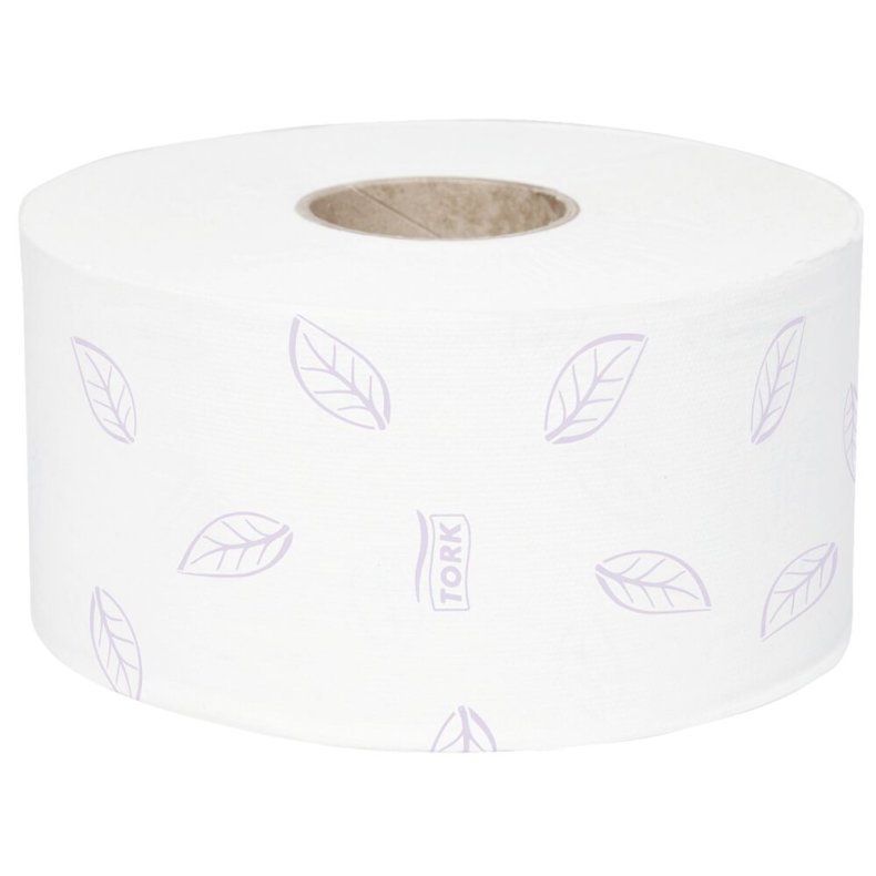 Jumborulle, Tork T2 Premium, 3-lags, Mini, 120m x 9,7cm, �18,7cm, hvid, blandingsfibre