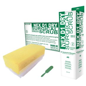 Negleb�rste, NEX, 9x4,5x3,5cm, hvid, t�r, steril, med neglerenser, engangs *Denne vare tages ikke retur*