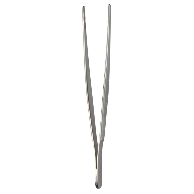 Pincet, anatomisk, 14,5cm x 5mm, rustfrit st�l, krydskarrerede k�ber *Denne vare tages ikke retur*