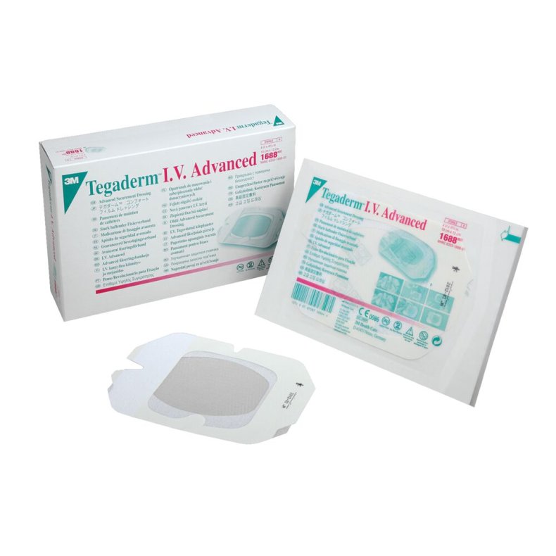 IV-fiksering, Tegaderm I.V. Advanced, 12x10cm, transparent, latexfri, steril *Denne vare tages ikke retur*