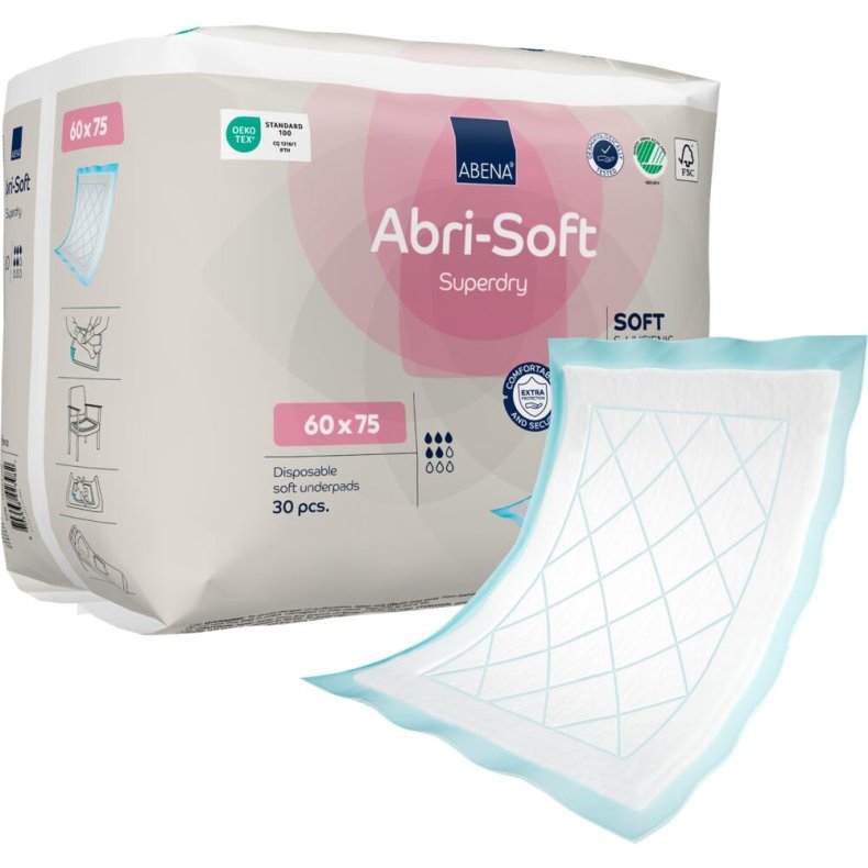 Underlag, ABENA Abri-Soft Superdry, 75x60cm