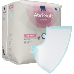 Underlag, ABENA Abri-Soft Superdry, 90x75cm, med tape, med SAP