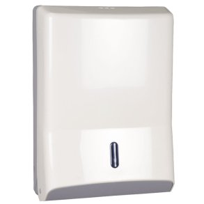 Dispenser, neutral, Maxi, 14x28x40cm, hvid, plast, til alle typer h�ndkl�deark