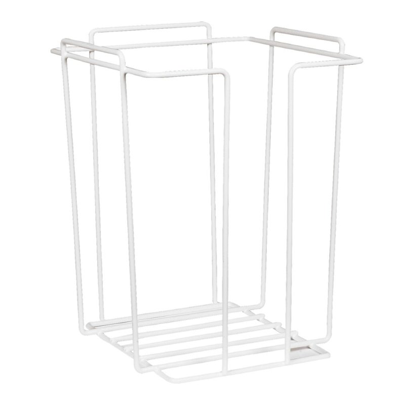 Vaskekludestativ, ABENA, 23x23x13,5cm, hvid, metal, holder til skumvaskeklude