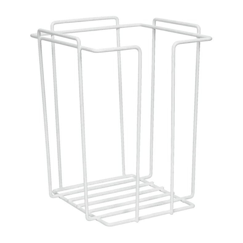 Vaskekludestativ, ABENA, 23x23x29,5cm, hvid, metal, holder til skumvaskeklude