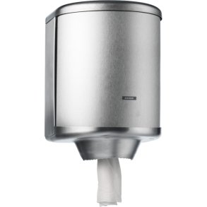 Dispenser, Katrin, Midi, 26,1cm, �26,1cm, gr�, rustfrit st�l, til h�ndkl�deruller med centertr�k *Denne vare tages ikke retur*