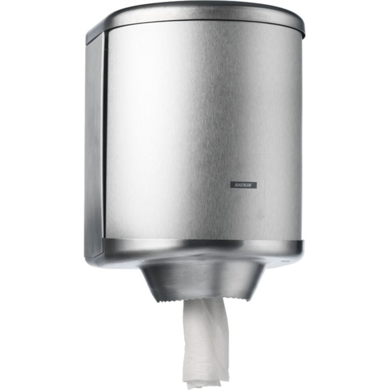Dispenser, Katrin, Midi, 26,1cm, �26,1cm, gr�, rustfrit st�l, til h�ndkl�deruller med centertr�k *Denne vare tages ikke retur*