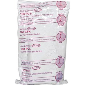 Desinfektion, 19x13,8cm, til overflader, servietter, til refill, 100stk