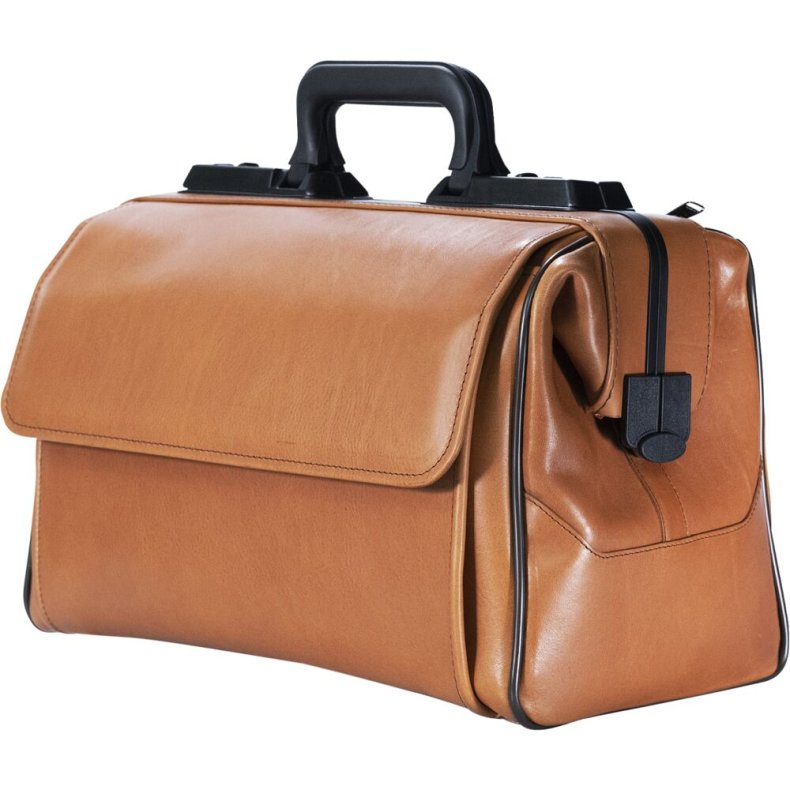 L�getaske, Rusticana, 38x21x27cm, lysebrun, med 2 udvendige lommer, lille model *Denne vare tages ikke retur*