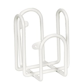 Holder til Dispenser, ABENA, 8,5x8,5x10,5cm, hvid, metal, til Abena 500 ml flasker