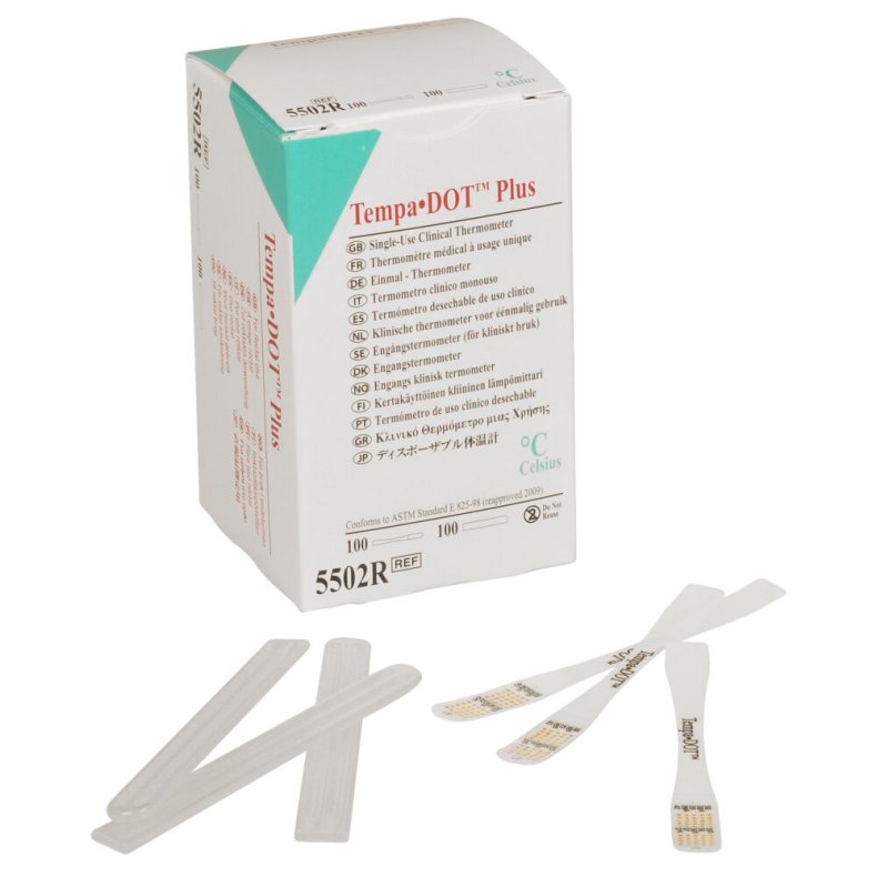 Termometer, Tempa-Dot Plus, incl. plastovertr�k, engangs
