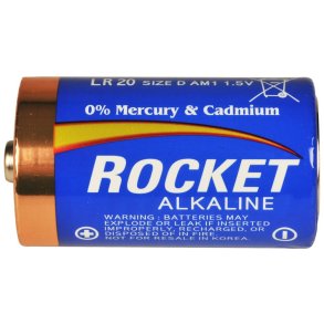 Batteri, Rocket, Alkaline, D, 1,5V