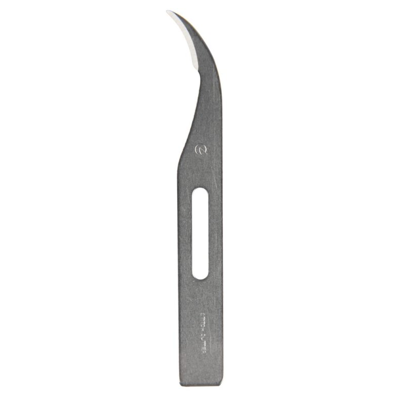 Suturkniv, Razormed, 6,5cm, kulstofst�l, med hak, steril, engangs *Denne vare tages ikke retur*