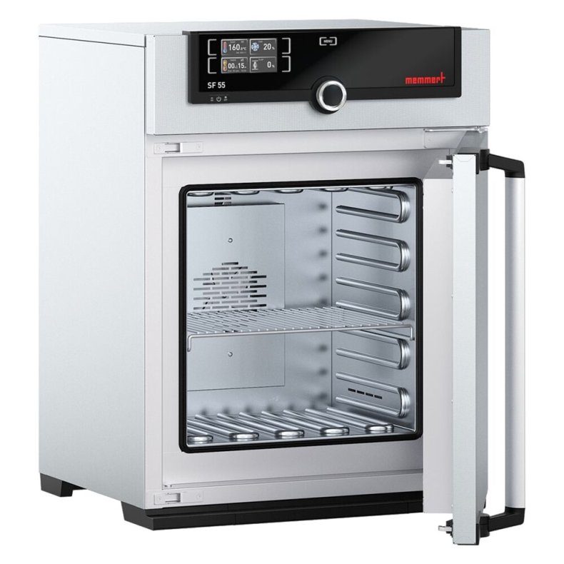 T�rsterilisator, Memmert, SF55, 53 l, rustfrit st�l, bordmodel, h�jreh�ngt d�r, tr�dhylde, aktiv luftcirkulation *Denne vare tages ikke retur*