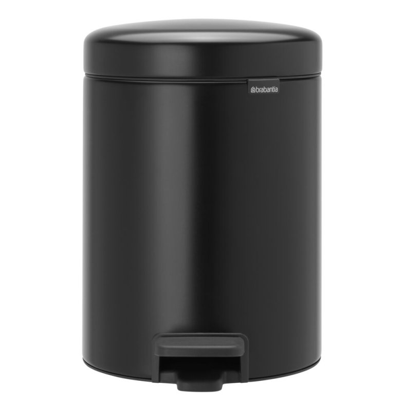 Pedalspand, Brabantia newIcon, sort, pulverlakeret st�l, 5 l, plast inderspand, og soft close l�g *Denne vare tages ikke retur*