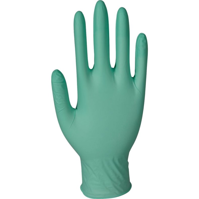 Unders�gelseshandske, ABENA Classic Sensitive, XL, gr�n, nitril, pudderfri