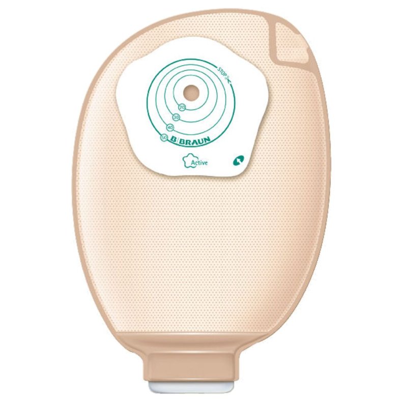 Ileostomipose, Flexima  Active, Midi, 580 ml, beige, 15-50 mm, 1-dels, t�mbar, opklipbar *Denne vare tages ikke retur*