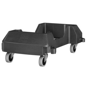 Vogn, Rubbermaid Slim Jim, 37,4x60,6x21,2cm, sort, metal/plast, kan sammenkobles med flere enheder for kildesortering