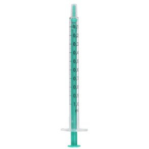 Spr�jte, Injekt, 1 ml, transparent, luer, centreret, 2 komponent, steril *Denne vare tages ikke retur*