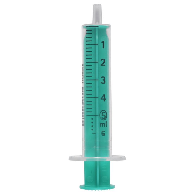 Spr�jte, Injekt, 5 ml, transparent, luer, excentrisk, 2 komponent, steril *Denne vare tages ikke retur*