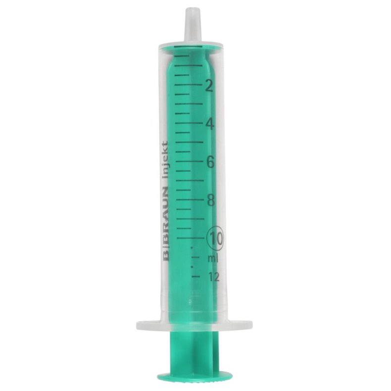 Spr�jte, Injekt, 10 ml, transparent, luer, excentrisk, 2 komponent, steril *Denne vare tages ikke retur*