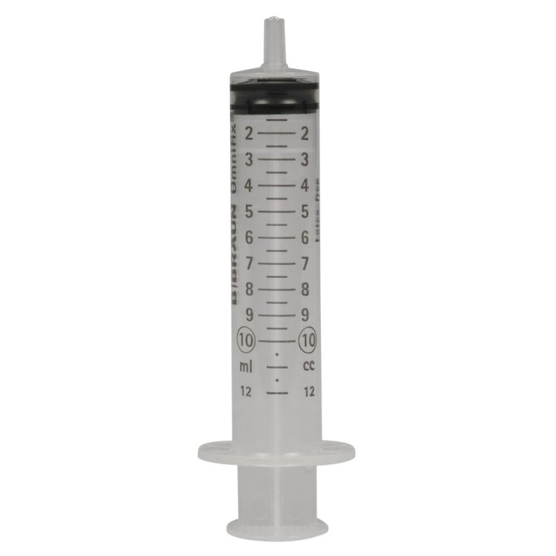 Spr�jte, Omnifix Solo, 10 ml, transparent, luer, excentrisk, 3 komponent, steril *Denne vare tages ikke retur*