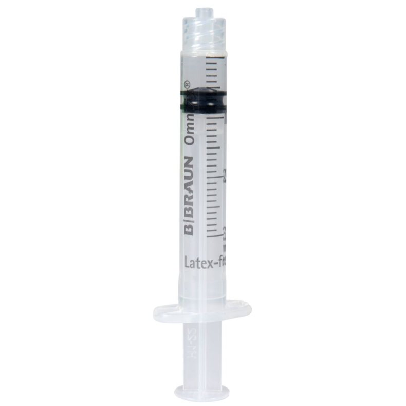 Spr�jte, Omnifix Solo, 3 ml, transparent, luer lock, centreret, 3 komponent, steril, engangs *Denne vare tages ikke retur*