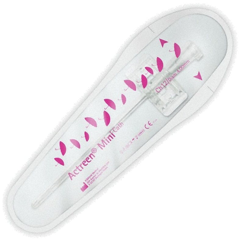 Engangskateter, Actreen Mini Cath, nelaton, CH 12, 13cm, coated, female steril *Denne vare tages ikke retur*
