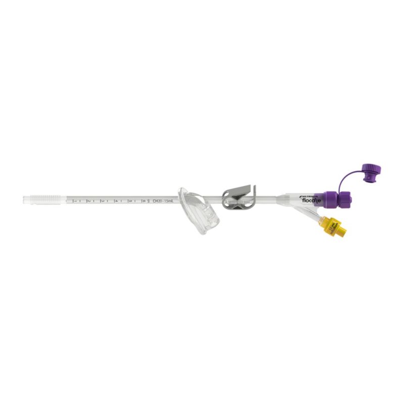 Gastrostomisonde, Flocare, CH 20, 23cm, gul, G-tube, ENFit, steril *Denne vare tages ikke retur*