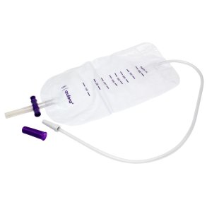 Urinpose, benpose, Qufora, 50cm, 750 ml, etkammer, CV/NRV, nattilkobling, singlepak *Denne vare tages ikke retur*
