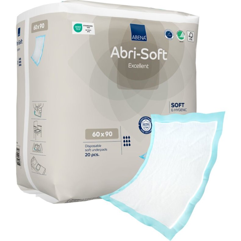 Underlag, ABENA Abri-Soft Excellent, 90x60cm