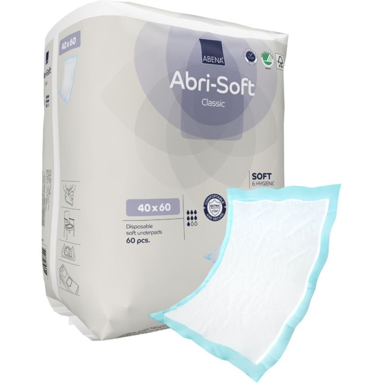 Underlag, ABENA Abri-Soft Classic, 60x40cm